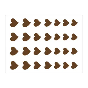 Silikónová forma na čokoládovú dekoráciu Hearts, 390x290 mm – MARTELLATO